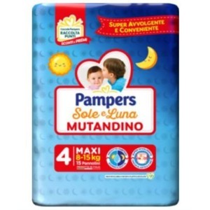 Pampers Sole Luna Mutandina Maxi 15 Pezzi