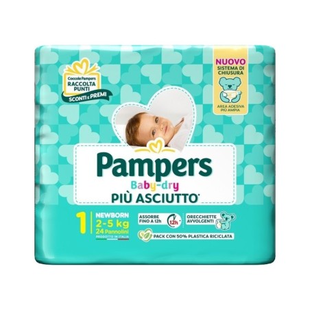 Pampers Baby Dry Pannolino Newborn 24 Pezzi