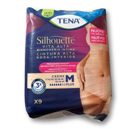 Pannolone Mutandina Tena Silhouette Creme Medium 9 Pezzi