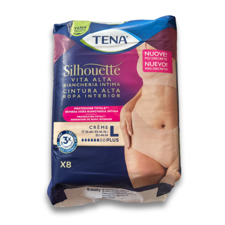 Pannolone Mutandina Tena Silhouette Creme Large 8 Pezzi