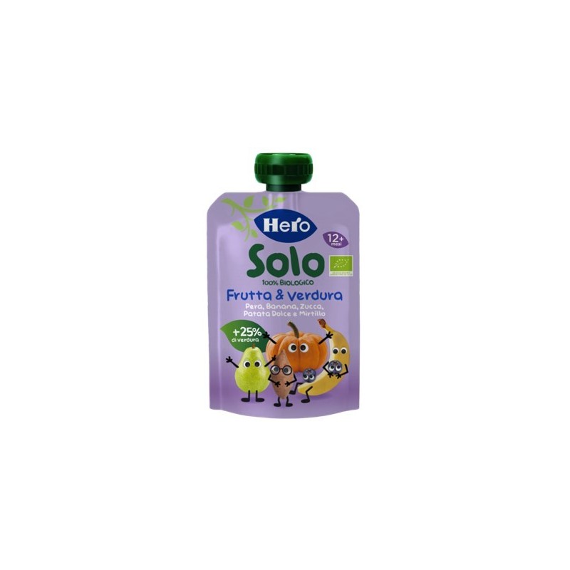 Hero Solo Omogeneizzato Patata Dolce Zucca Banana Mirtillo 100 G