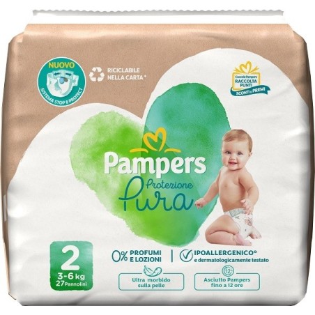 Pampers Protezione Pura Mini Pannolini 27 Pezzi