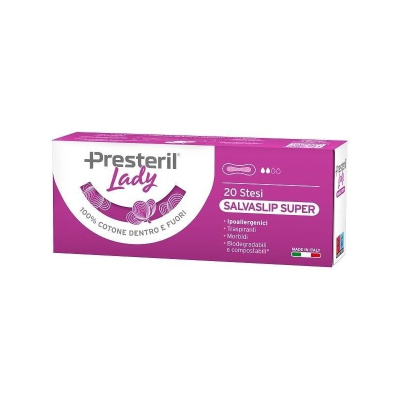Presteril Lady Salvaslip Super Stesi 20 Pezzi