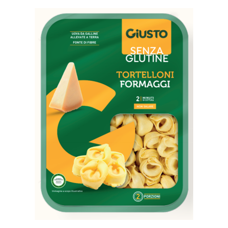 Giusto Senza Glutine Tortelloni Formaggi 250 G