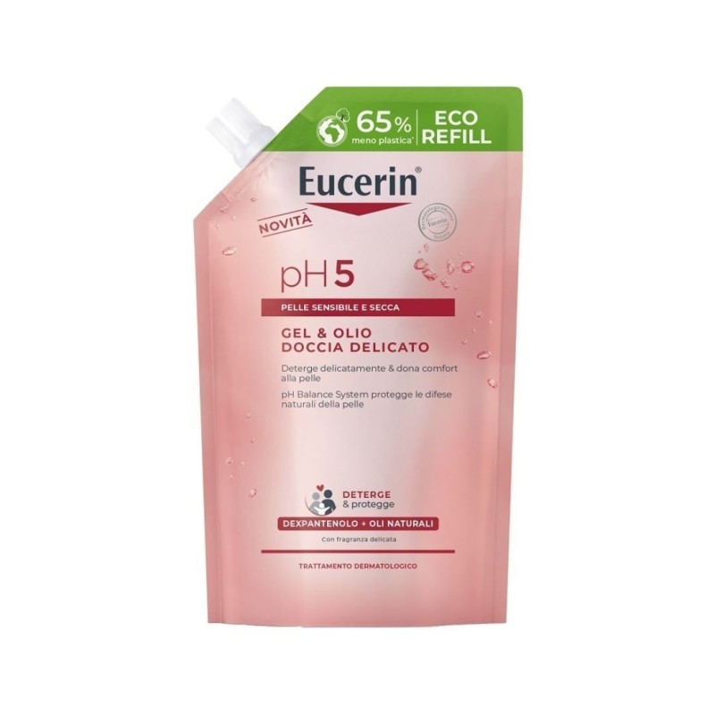 Eucerin Gel & Olio Doccia Delicato 400 Ml Refill