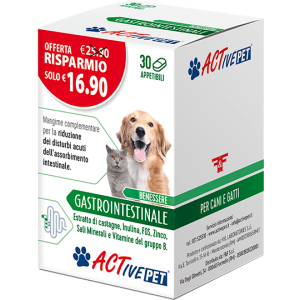 Active Pet Benessere Gastrointestinale 30 Compresse Appetibili