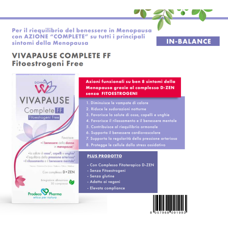 Donnaw Vivapause Complete Ff 30 Compresse