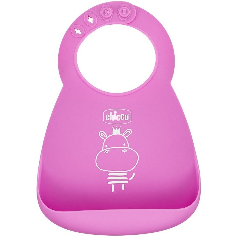 Chicco Bavaglia Silicone Rosa