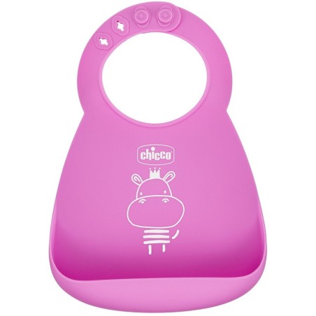 Chicco Bavaglia Silicone Rosa