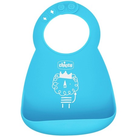 Chicco Bavaglia Silicone Azzurro Chicco Bavaglia Silicone Azzurro