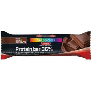 Massigen Sport Protein Barretta 36% Doppio Cioccolato 35 G