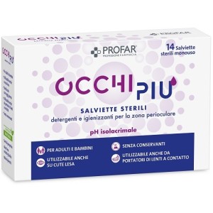 Salviette Sterili Detergenti E Igienizzanti Profar Occhipiu' Per La Zona Perioculare 14 Pezzi