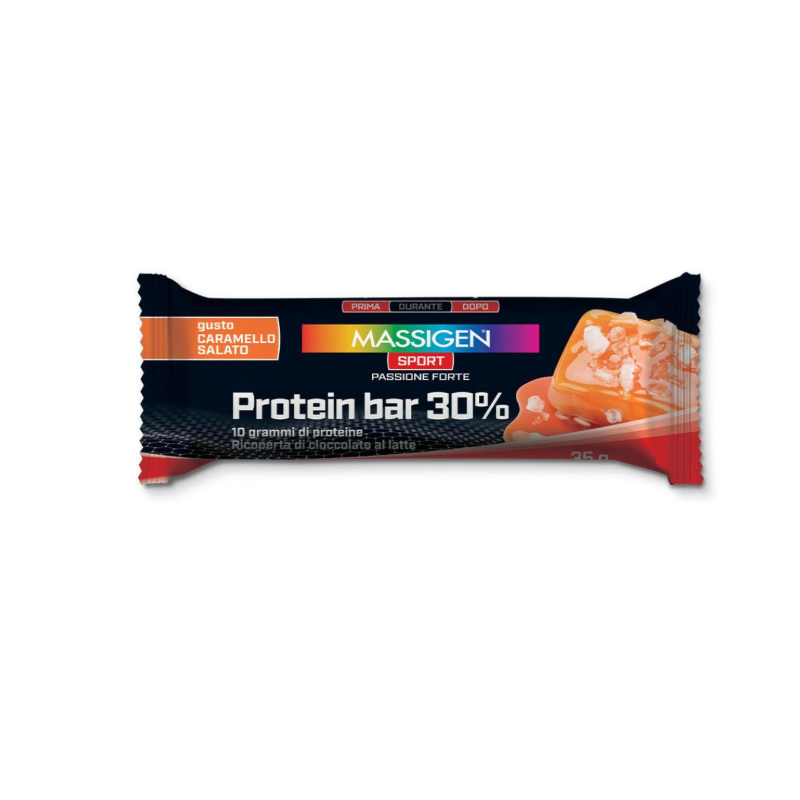 Massigen Sport Protein Barretta 36% Caramello Salato 35 G Massigen Sport Protein Barretta 36% Caramello Salato 35 G