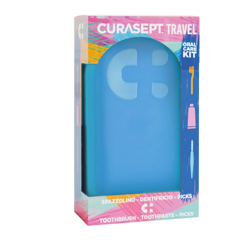 Curasept Travel Blu 1 Spazzolino + 1 Dentifricio 20 Ml + 3 Picks Curasept Travel Blu 1 Spazzolino + 1 Dentifricio 20 Ml + 3 Picks