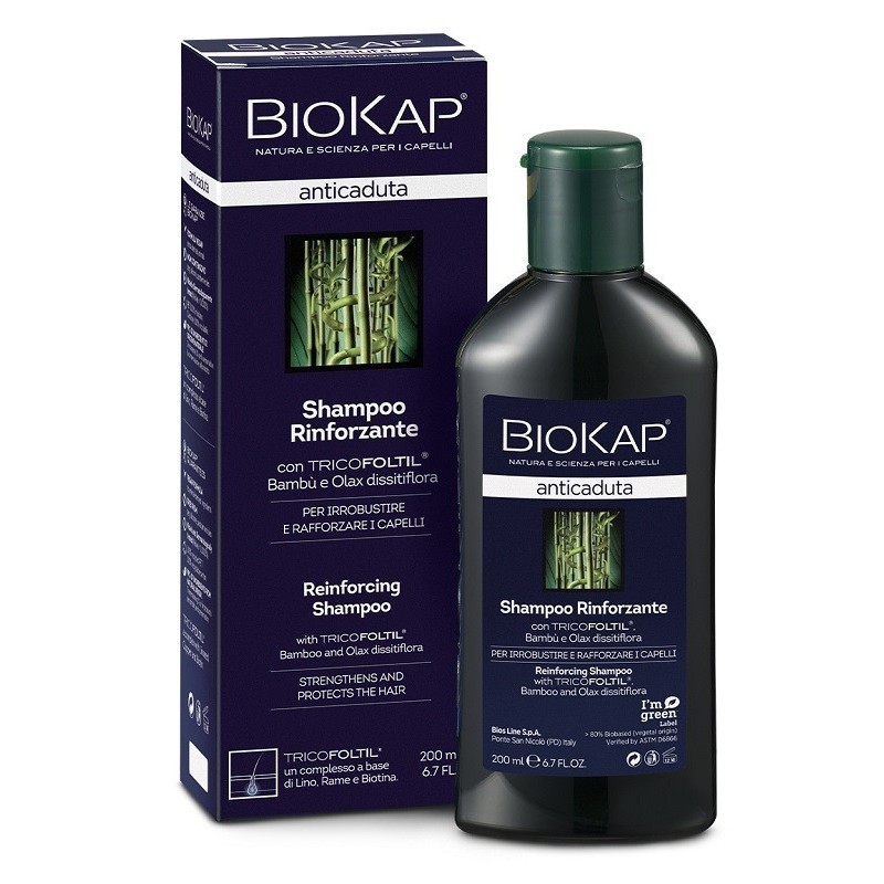 Biokap Shampoo Rinforzante Anticaduta Con Tricobiotic Nuova Formula 200 Ml