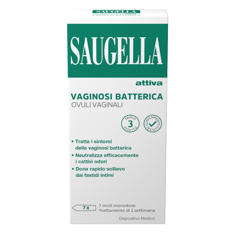 Saugella Attiva Vaginosi Batterica 7 Ovuli Vaginali