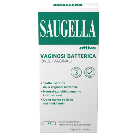 Saugella Attiva Vaginosi Batterica 7 Ovuli Vaginali
