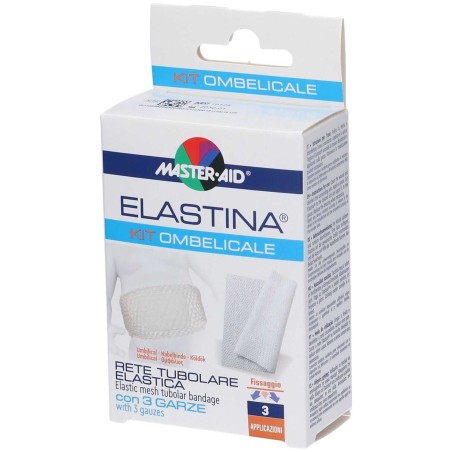 Elastina Kit Ombelicale Rete Tubolare Elastica + 3 Garze Sterili Master-aid