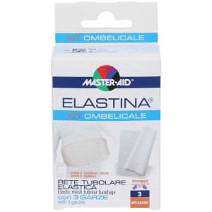 Elastina Kit Ombelicale Rete Tubolare Elastica + 3 Garze Sterili Master-aid