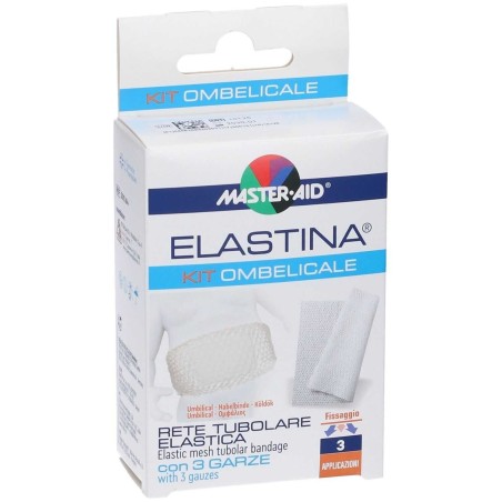 Elastina Kit Ombelicale Rete Tubolare Elastica + 3 Garze Sterili Master-aid