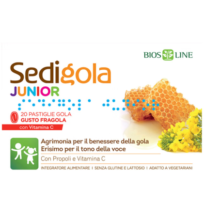 Apix Propoli Sedigola Junior Fragola 20 Pastiglie