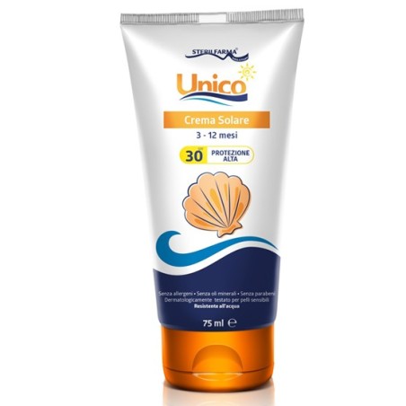Unico Crema Solare 3-12 Mesi Protezione Alta Spf 30+ 75 Ml