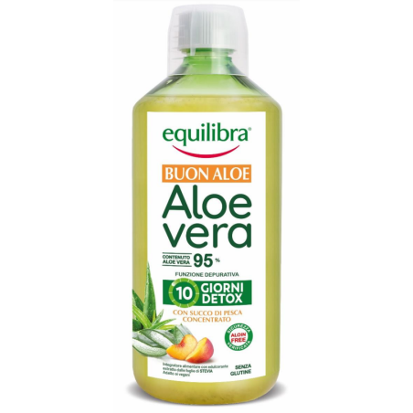 Buon Aloe Vera 95% Con Succo Di Pesca Concentrato 1 Litro Buon Aloe Vera 95% Con Succo Di Pesca Concentrato 1 Litro