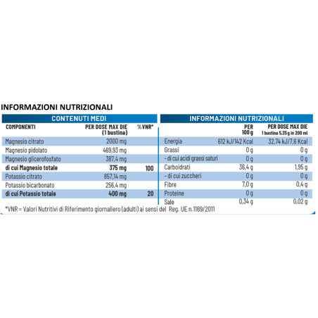 Potassio & Magnesio Zero 3 18 Bustine Potassio & Magnesio Zero 3 18 Bustine