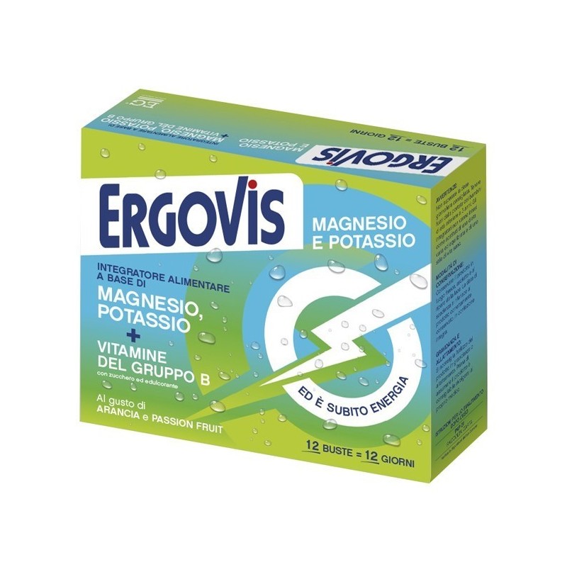 Ergovis Mg+k Vitamine B Con Zucchero 12 Bustine