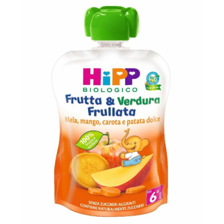 Hipp Bio Frutta & Verdura Frullata Mela Mango Banana E Carota 90 G