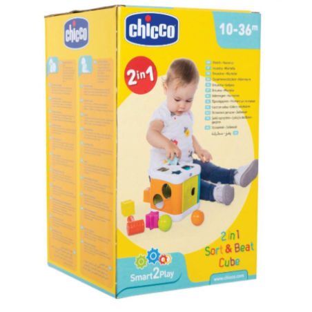 Chicco Gioco 2 In 1 Cubo Incastra & Martella 2022