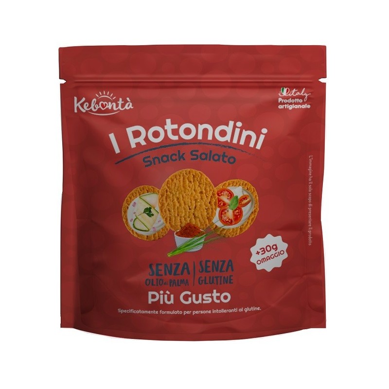 Kebonta' I Rotondini Snack Salato Piu' Gusto 150 G + 30 G In Omaggio