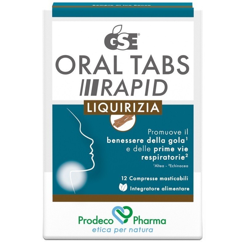 Gse Oral Tabs Rapid Liquirizia 12 Compresse Da 1,5 G