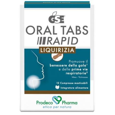 Gse Oral Tabs Rapid Liquirizia 12 Compresse Da 1,5 G