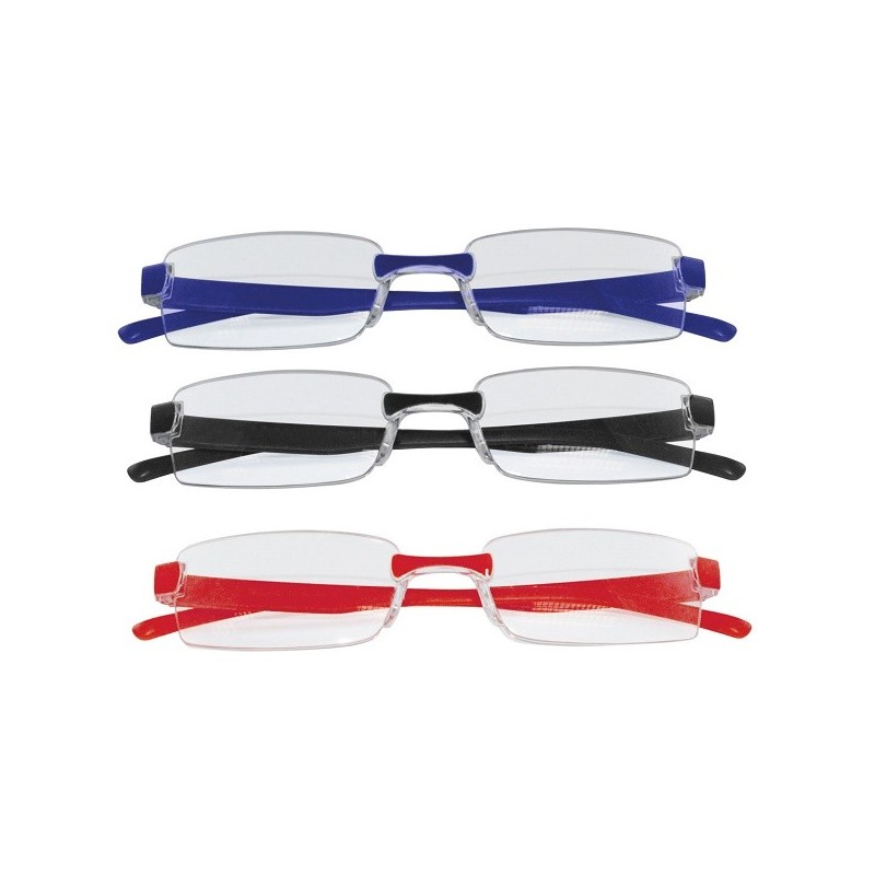 Occhiale Da Lettura Twins Silver Triple Rosso Blu Nero +1,50