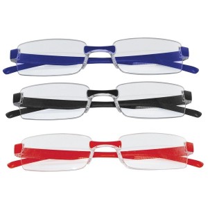 Occhiale Da Lettura Twins Silver Triple Rosso Blu Nero +2,00