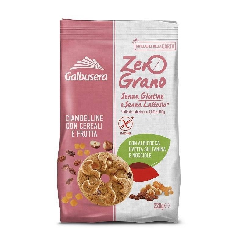 Zerograno Frollini Cereali Frutta 220 G