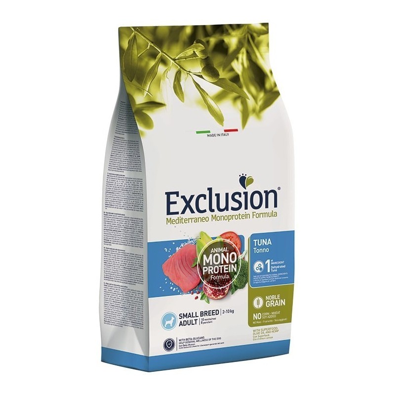Exclusion Mediterraneo Monoprotein Noble Grain Adult Tuna Small 2kg