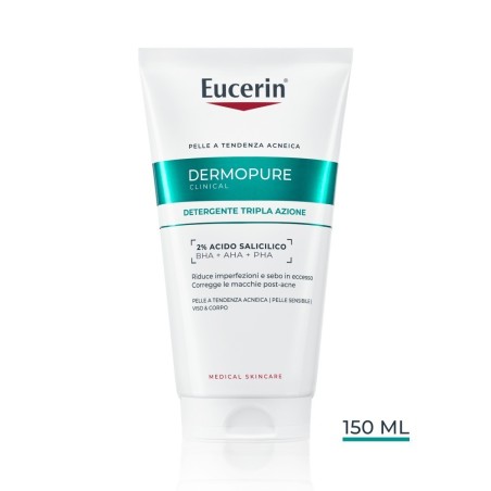 Eucerin Dermopure Clinical Detergente Tripla Azione 150 Ml Eucerin Dermopure Clinical Detergente Tripla Azione 150 Ml