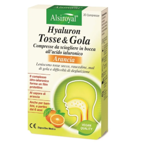 Hyaluron Tosse & Gola Arancia 30 Compresse Masticabili