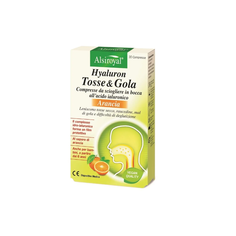 Hyaluron Tosse & Gola Arancia 30 Compresse Masticabili
