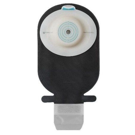 Sacca Ileostomia Sensura Mio Convex Soft Rivestimento Nero Apertura Ispezionabile Maxi Foro Ritagliabile 10-50 10 Pezzi