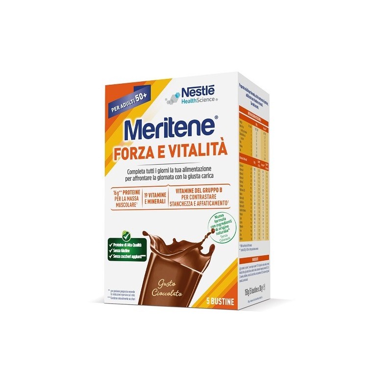 Meritene Forza E Vitalita' Cioccolato 5 Bustine Da 30 G