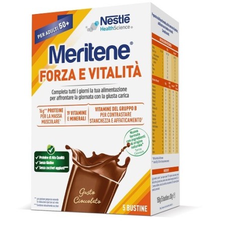 Meritene Forza E Vitalita' Cioccolato 5 Bustine Da 30 G