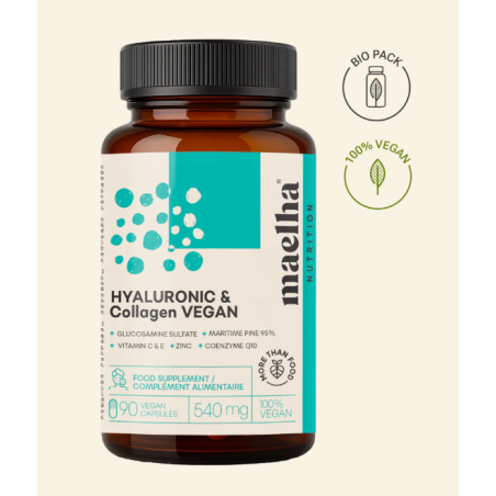 Maelha Nutrition Hyaluronic&collagen Vegan 90 Capsule
