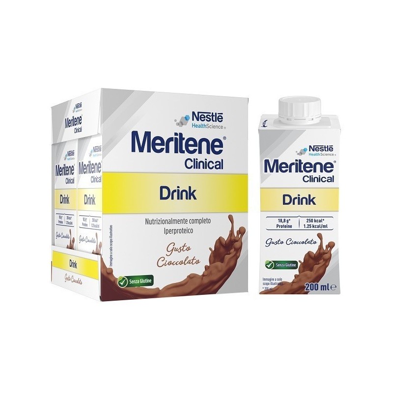 Meritene Clinical Drink Cioccolato 4 Bottiglie Da 200 Ml