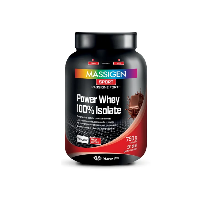 Massigen Sport Power Whey Isolate Cioccolato 750 G