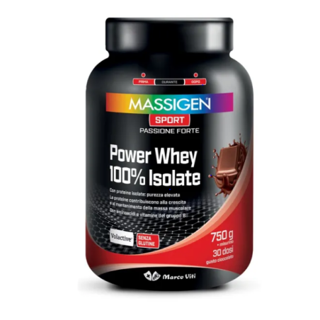 Massigen Sport Power Whey Isolate Cioccolato 750 G