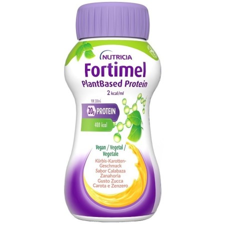 Fortimel Plantbased Protein Zucca Carota 4 Bottigliette Da 200 Ml