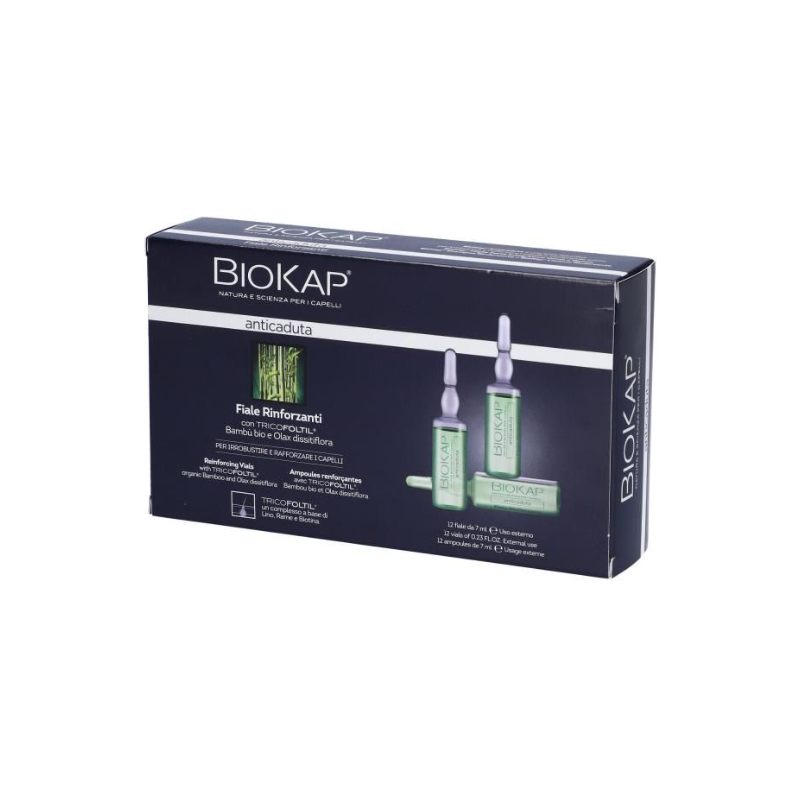 Biokap Anticaduta Rinforzante Tricobiotic 12 Fiale Da 7 Ml